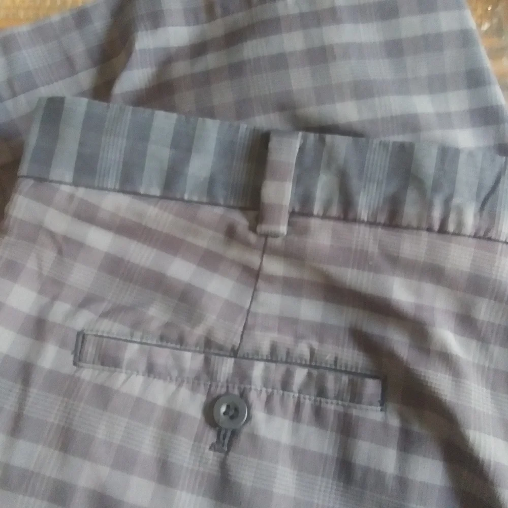Nike Golf Men's Shorts, Grey Plaid, 38 waist